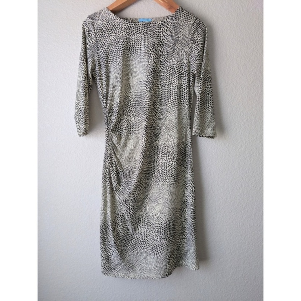 J. McLaughlin Sage Ruched Dress - Animal Print